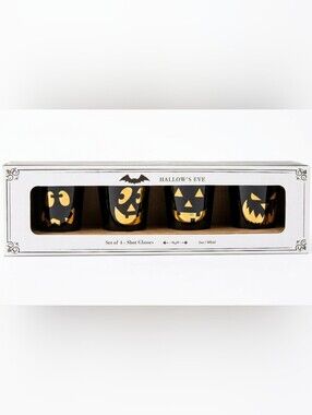 Halloween Jack-O'-Lantern Shot Glasses - Set of 4